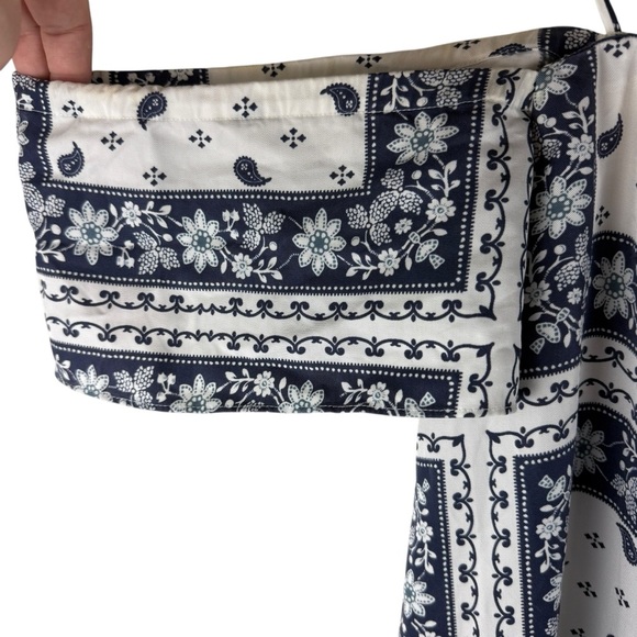 Cinq A Sept Minella Off The Shoulder Paisley Dress Ruffle Skirt Size 4 - Picture 7 of 11